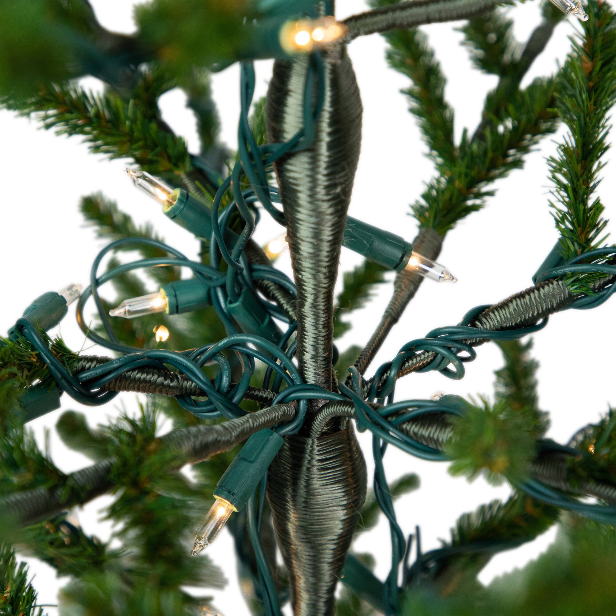 3ft. Pre-Lit Alpine Coral Artificial Christmas Tree, Clear Lights